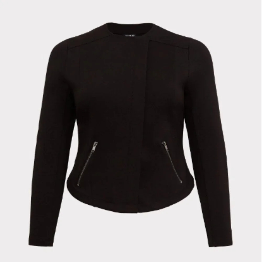 Torrid Black‎ Premium Ponte Moto Jacket